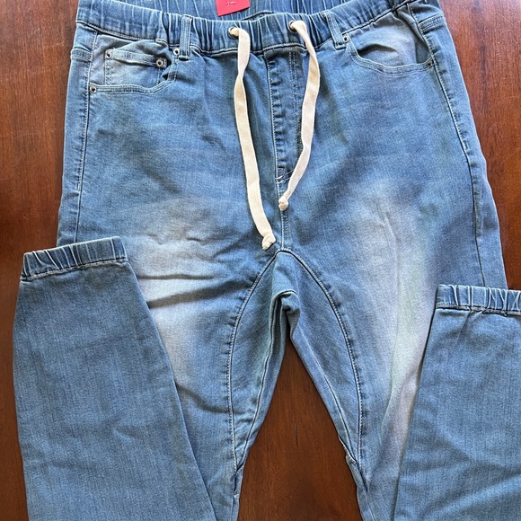 NWT victorious Los Angeles blue jeans size 2XL drawstring 5 pocket front/back - Picture 7 of 10